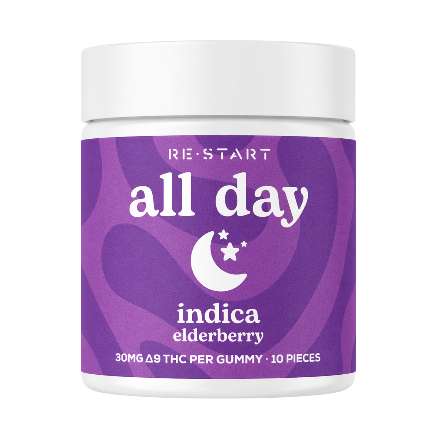 Delta 9 THC 30MG All Day Indica Gummies - Elderberry / 10-count